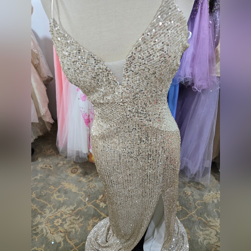 Elegant Sequin Evening Gown - Picture 3 of 7